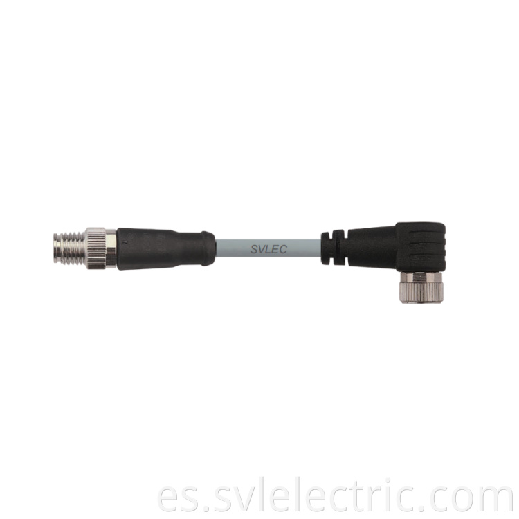 M8 Male Straight To Female Angle Connector